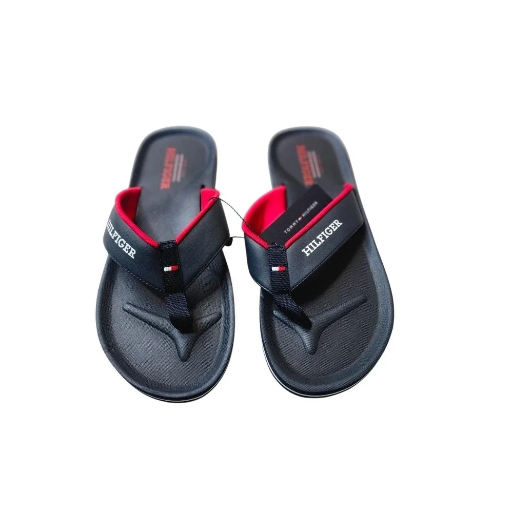 TOMMY HILFIGER Men's Flip Flops Sea Slipper Pool Flip Flop Beachwear Size 10
